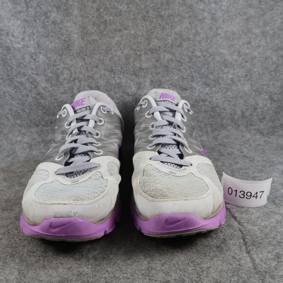 Nike Shoes Womens 7 Athletic Trainers Lunarglide 2 Running Sneakers Grey Purple - Picture 2 of 11